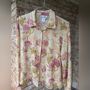 Pendleton Floral Silk-Linen Button Down Shirt